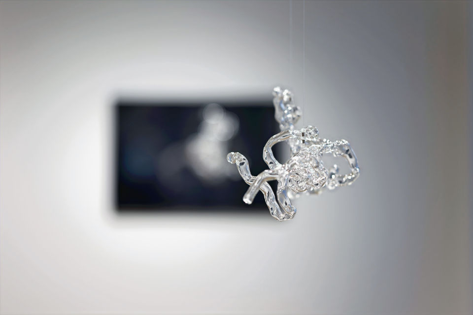 Installation view from THE BLANC Art Space presenting Artists Are Talking, a pop-up exhibition featuring works by BLANCTALK artists Renée Cox, Rodrigo Moreira, Blair Simmons, Shuyi Cao, and Wei Shen.