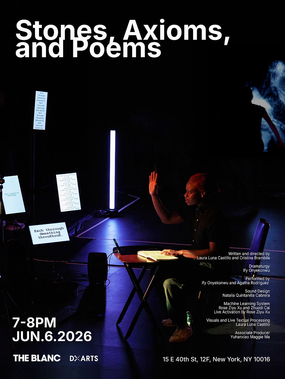 Join Us for an Upcoming Performance: Stones, Axioms, and Poems