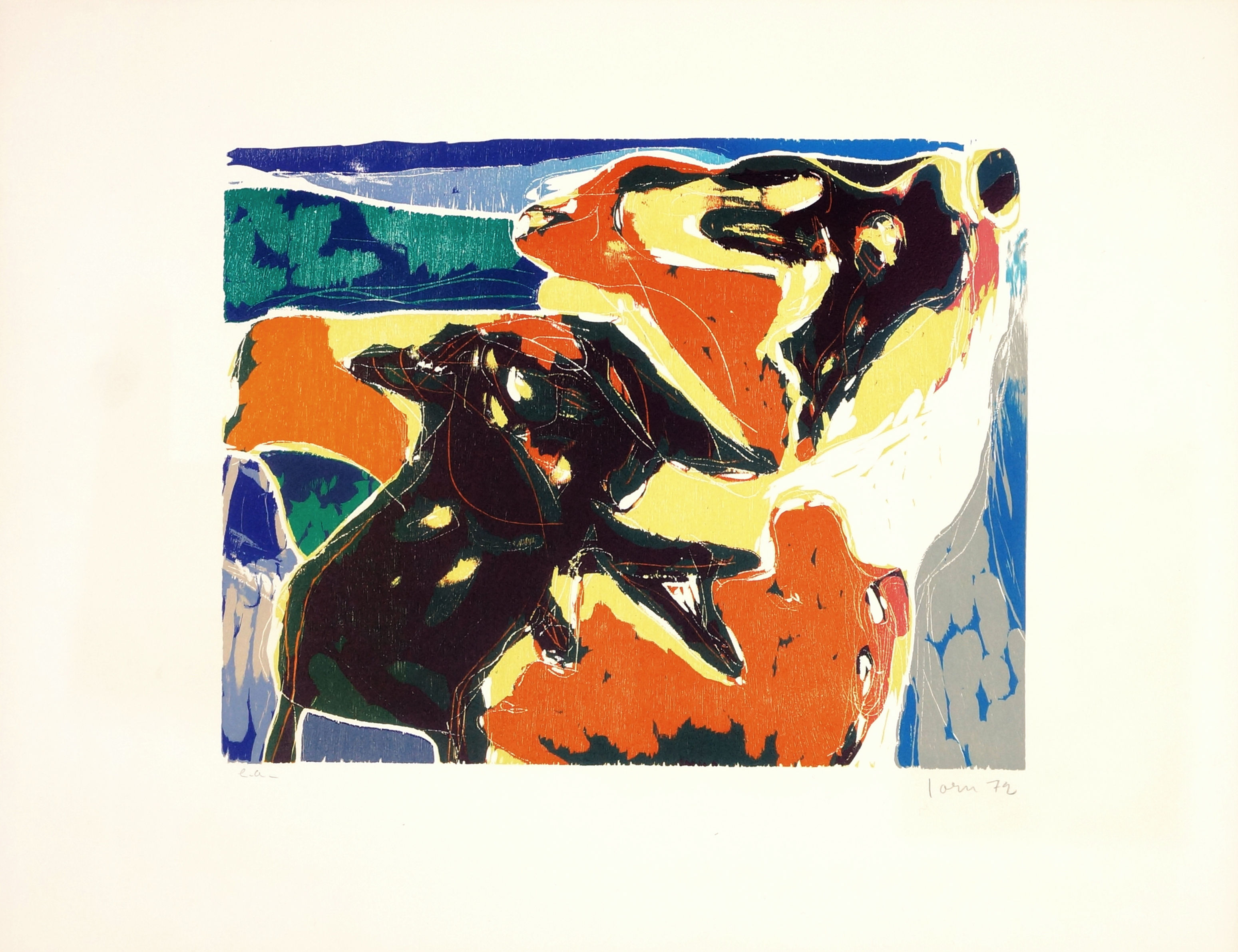 Asger Jorn, sans titre, 1972, gravure sur bois.