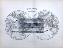 Tereza Lochmann, Mappe-monde, montype sur carte, 34 x 45 cm.