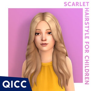Scarlet Hair | Sims 4 Child CC