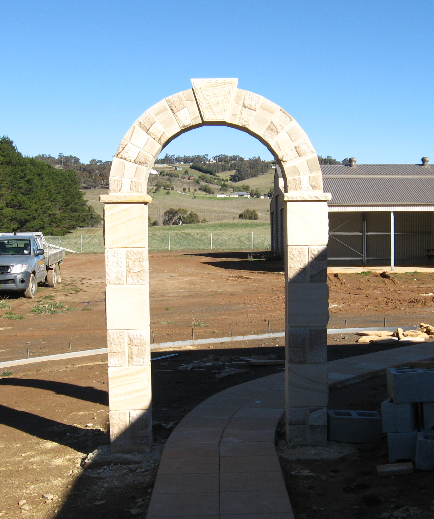 Stone Archway with Keystone