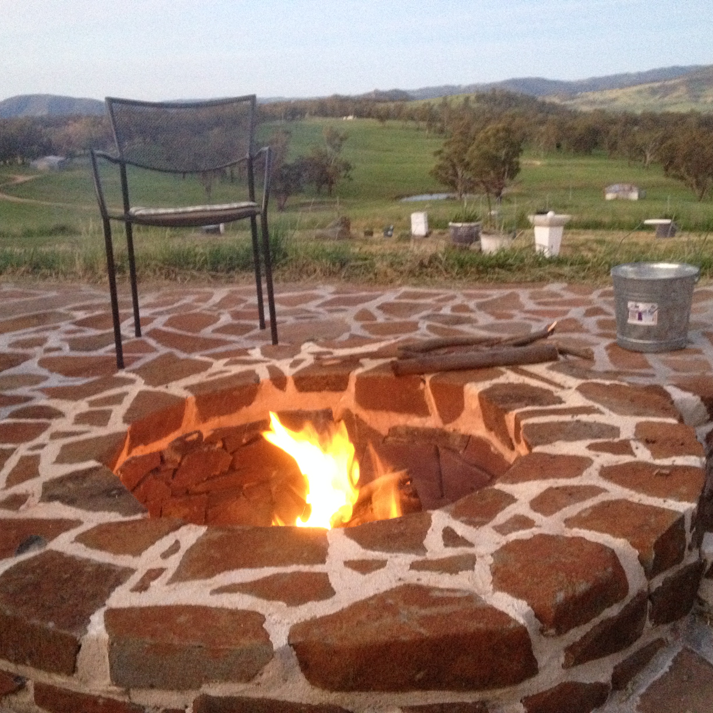 Fire pit made of basalt