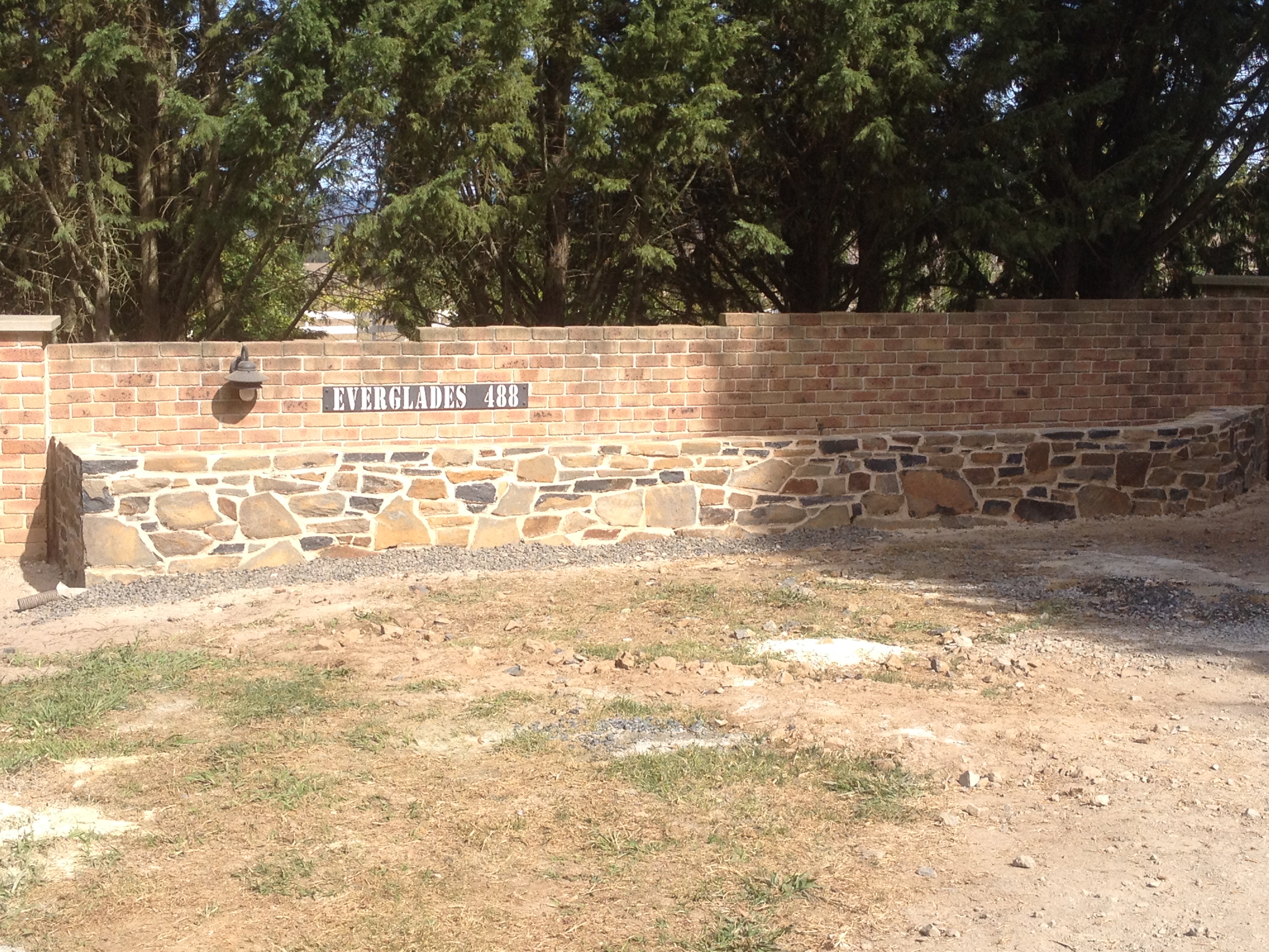 Basalt Garden Boxes at Entrance walls
