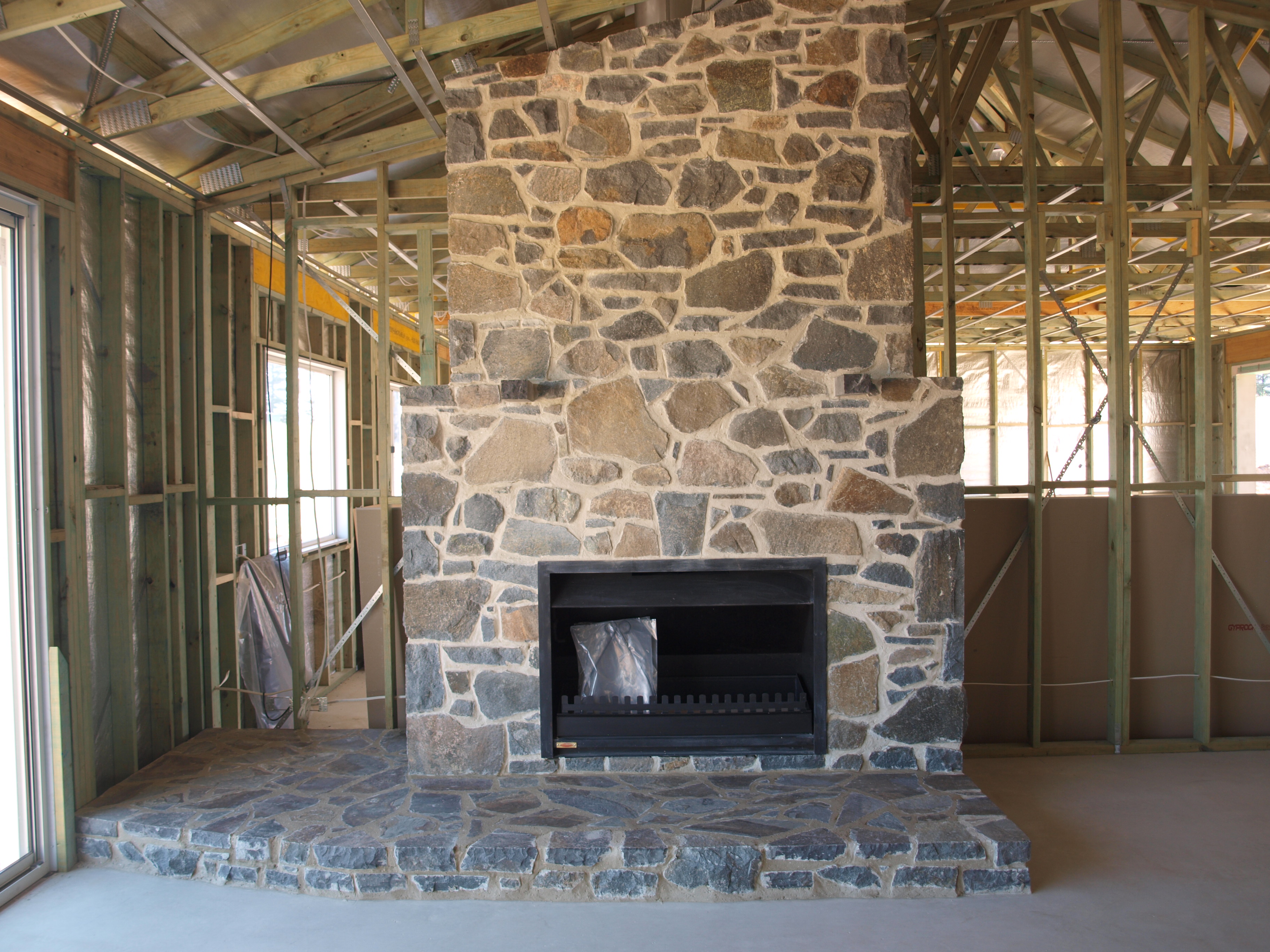 Basalt Fireplace and Hearth