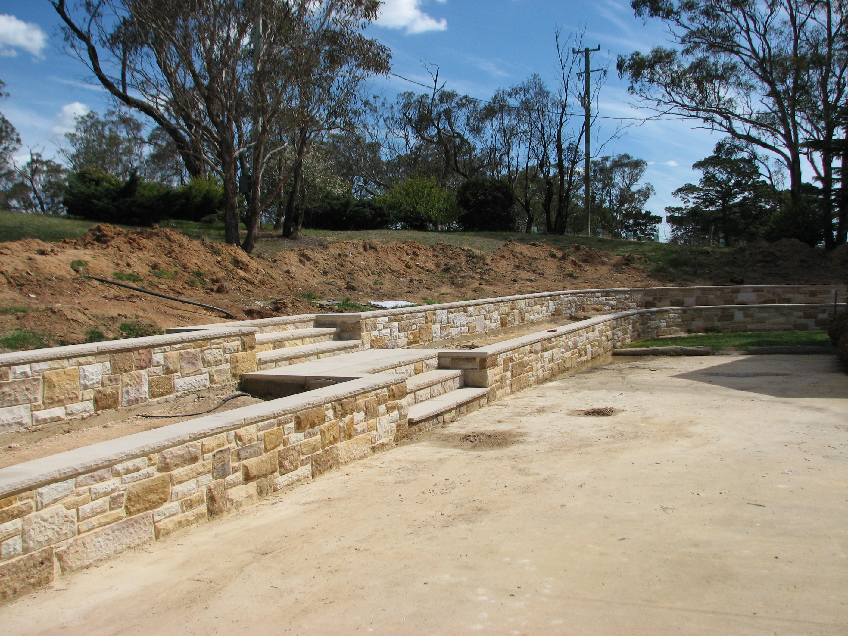 Sandstone Walls and Steps