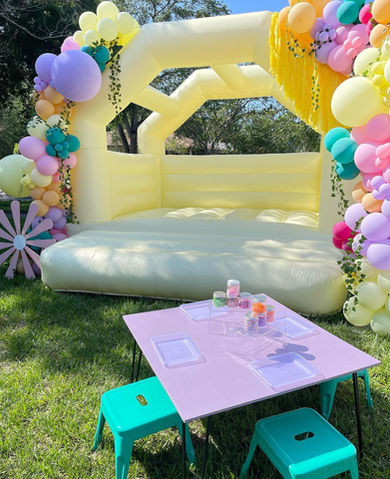 Yellow bounce house
