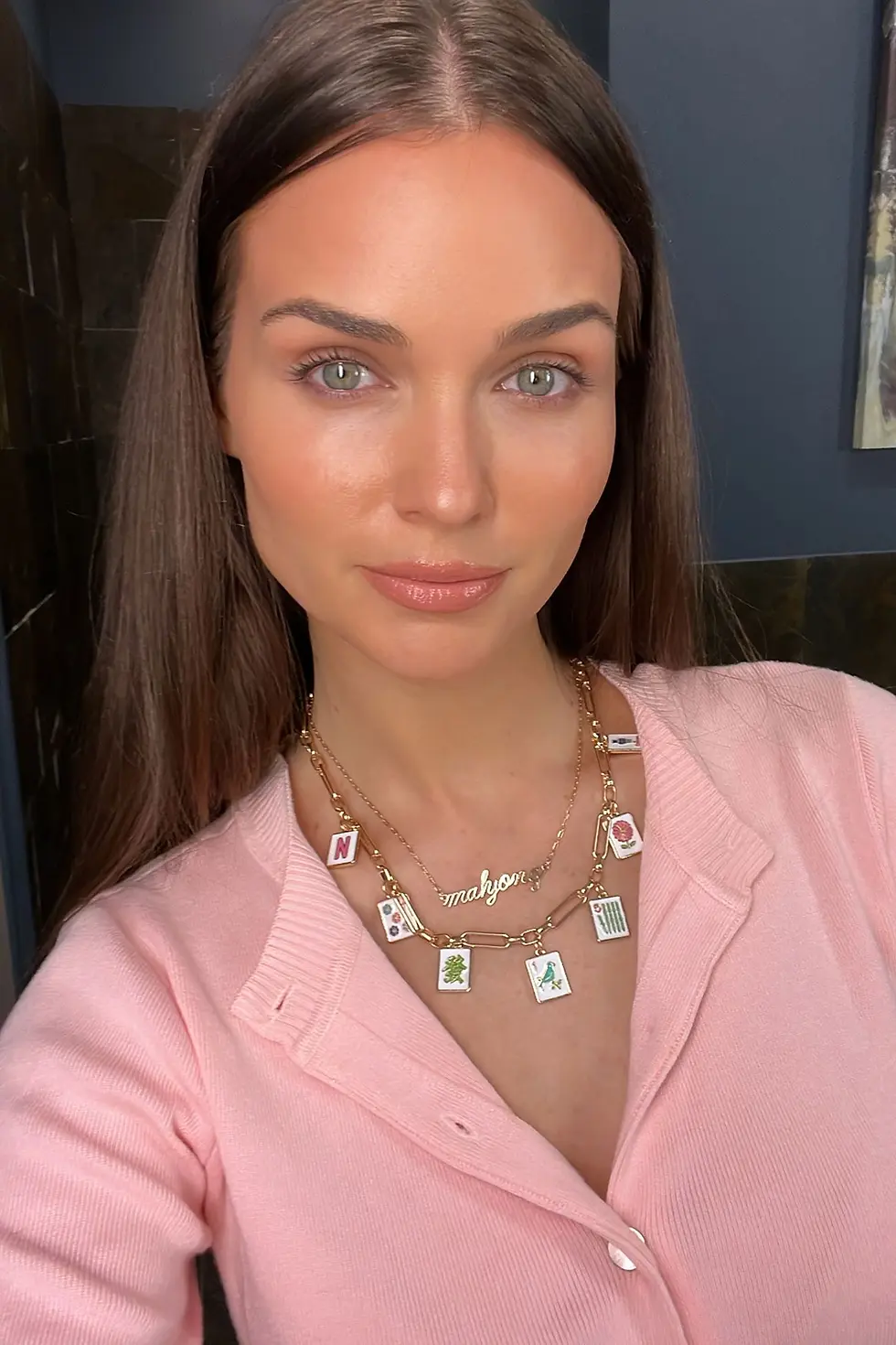 Thumbnail: Going Mahjong! Enamel Charm Necklace 