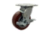 Swivel 5x2 Poly on Poly Wheel Top Lock Brake