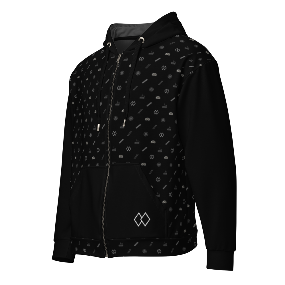 Double Black Diamond - Zipper Hoodie
