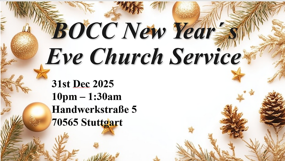 New Year`s Eve Church Service