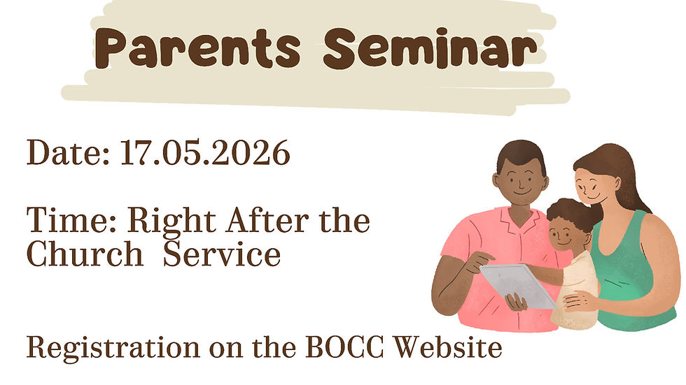 BOCC Parents Seminar