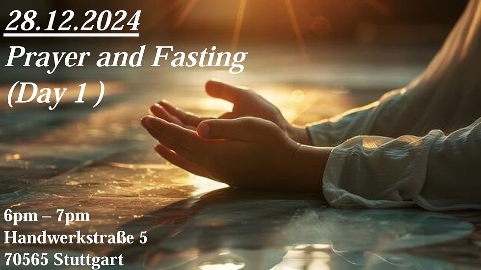 Prayer and Fasting