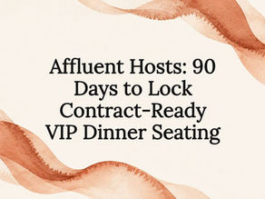 Decorative VIP dinner seating title card