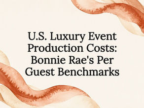 Decorative luxury event cost title card