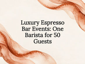 Watercolor frame for espresso bar event title