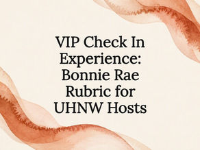 Decorative VIP arrival title card illustration