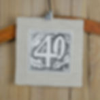 40th birthday card - arts & crafts style