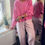Thumbnail: Catra Leopard Print sweatshirt in Neon Pink 