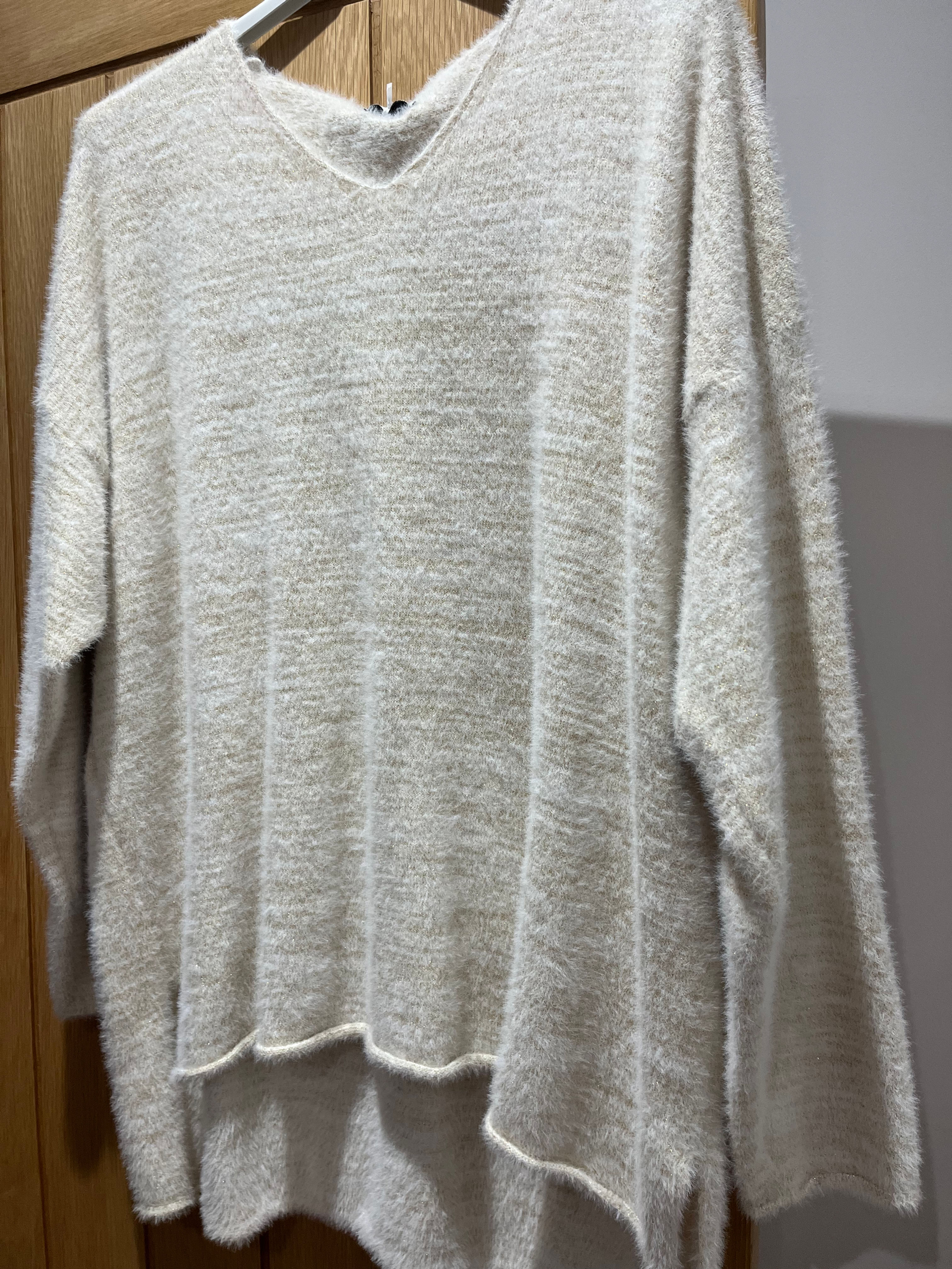 Winter White Lurex Jumper 