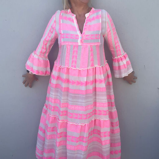 neon aztec maxi dress Michael Neon Aztec Maxi Dress Elan