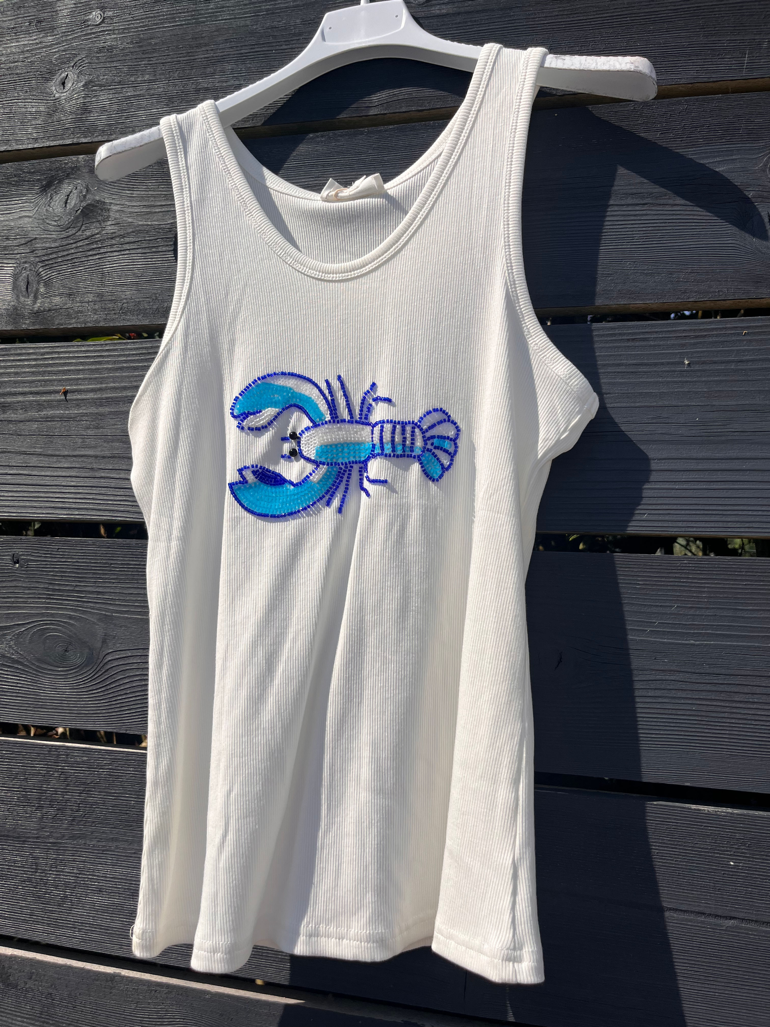 Beaded Lobster Vest - Blue