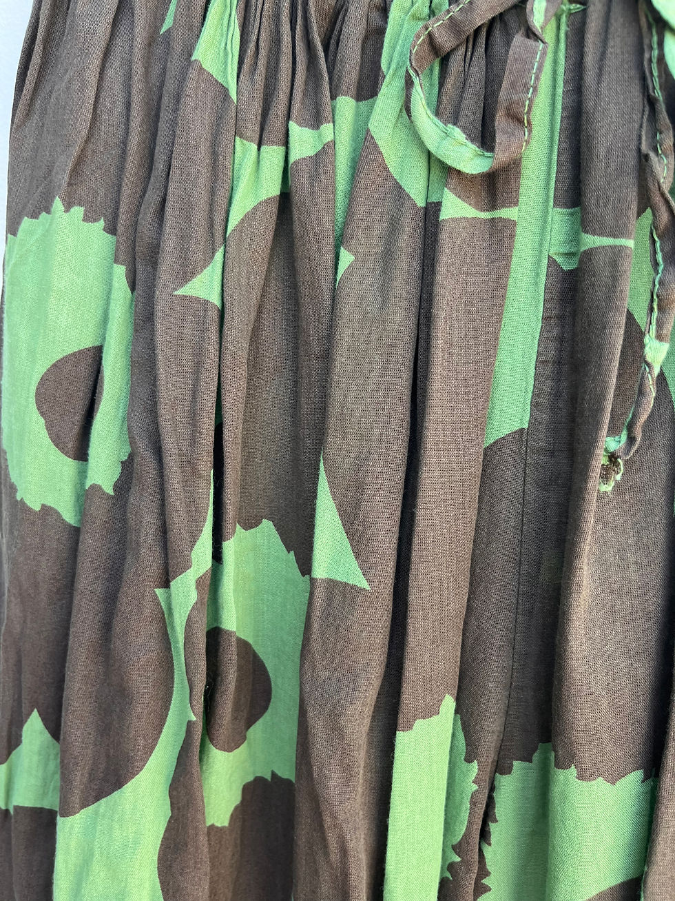 Thumbnail: Wild flower balloon Pants - Brown/Green 