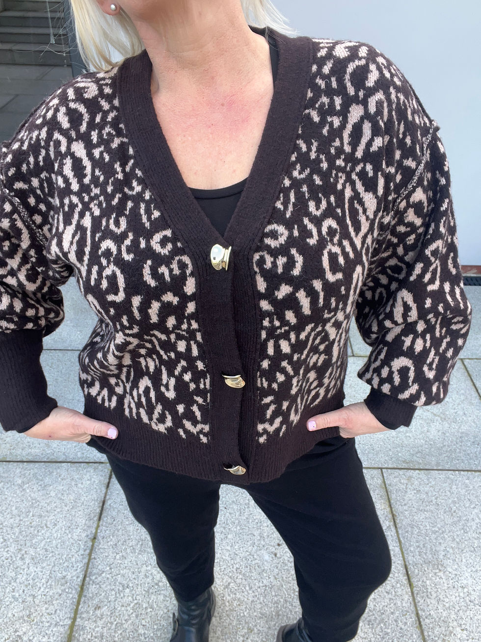 Thumbnail: Lorey Leopard Print Cardigan 