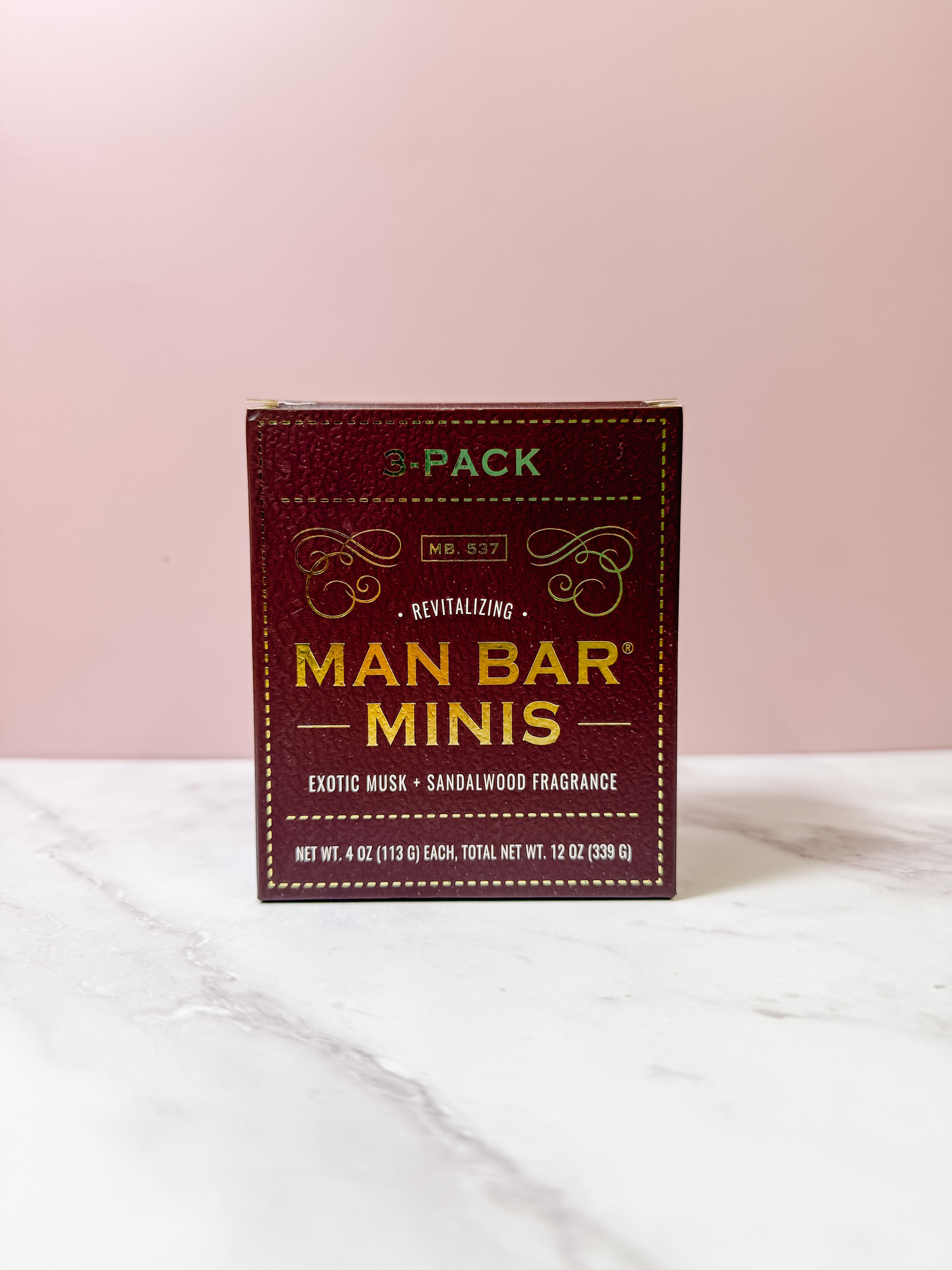 Exotic Musk & Sandalwood Man Bar Soap - Hair and Body Mini 3 Pack