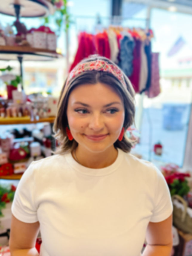Classic Twist Headband-Strawberry Fields