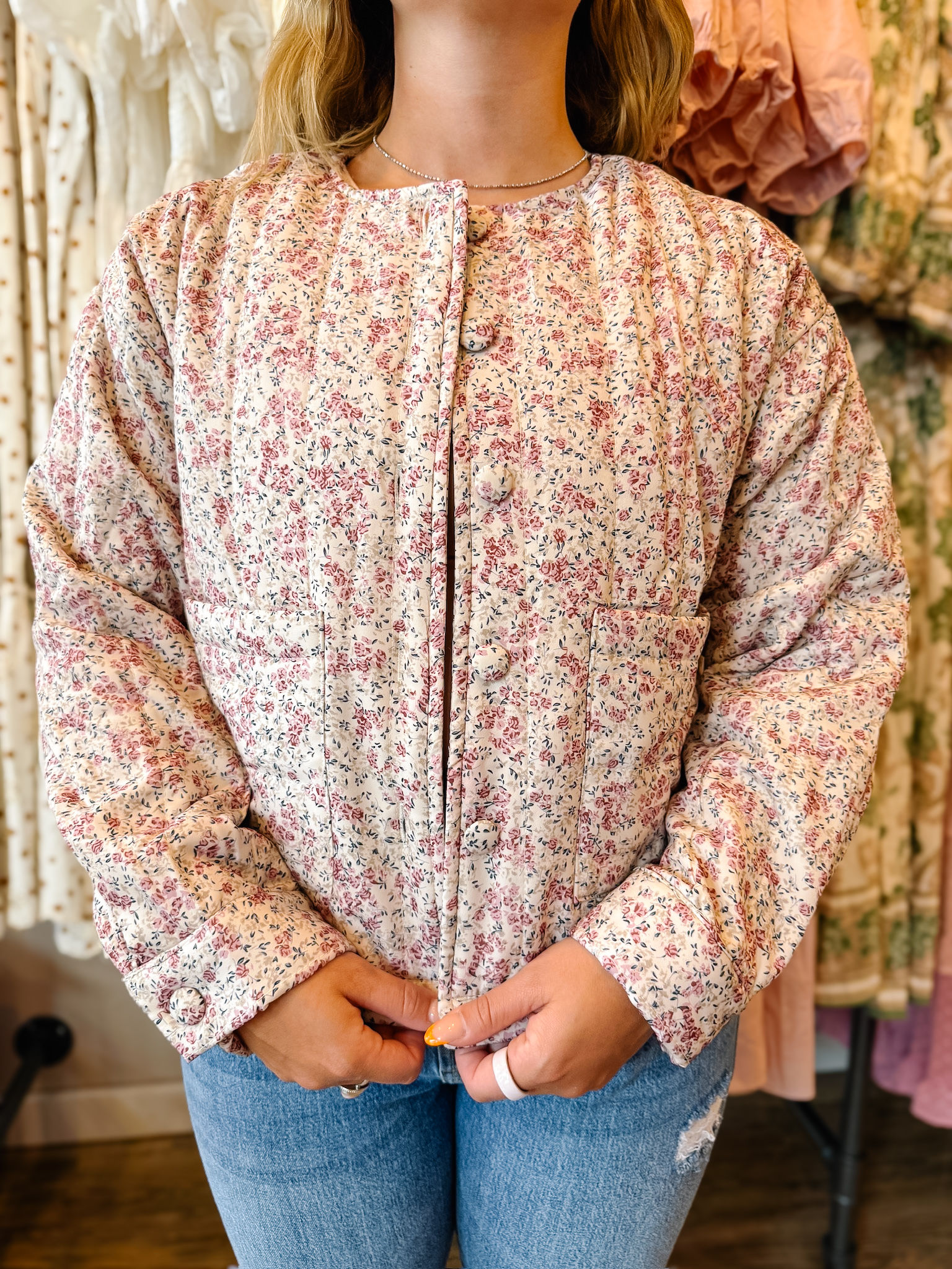 Floral Button Down Jacket