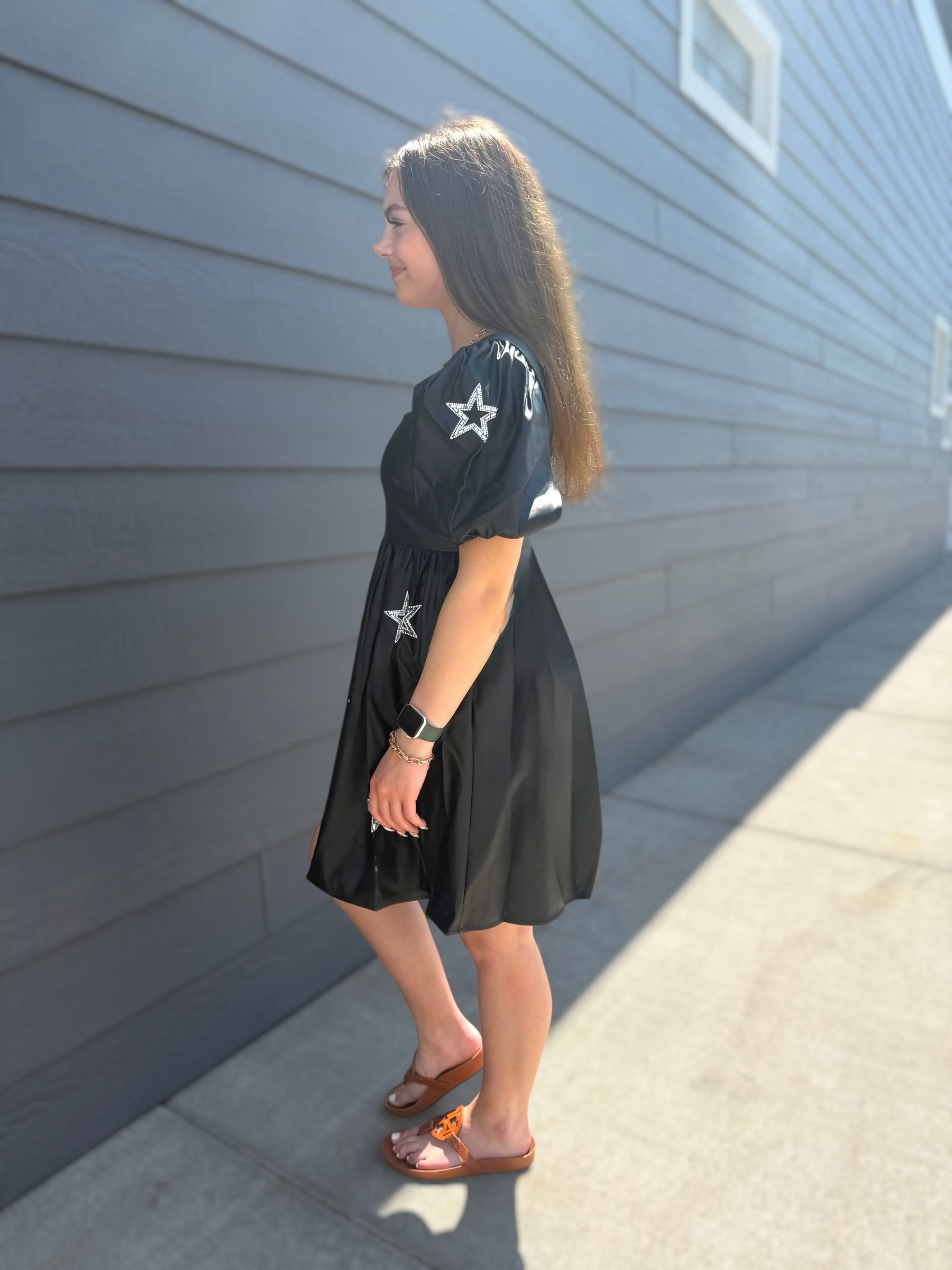 Star Patch Baby Doll Dress