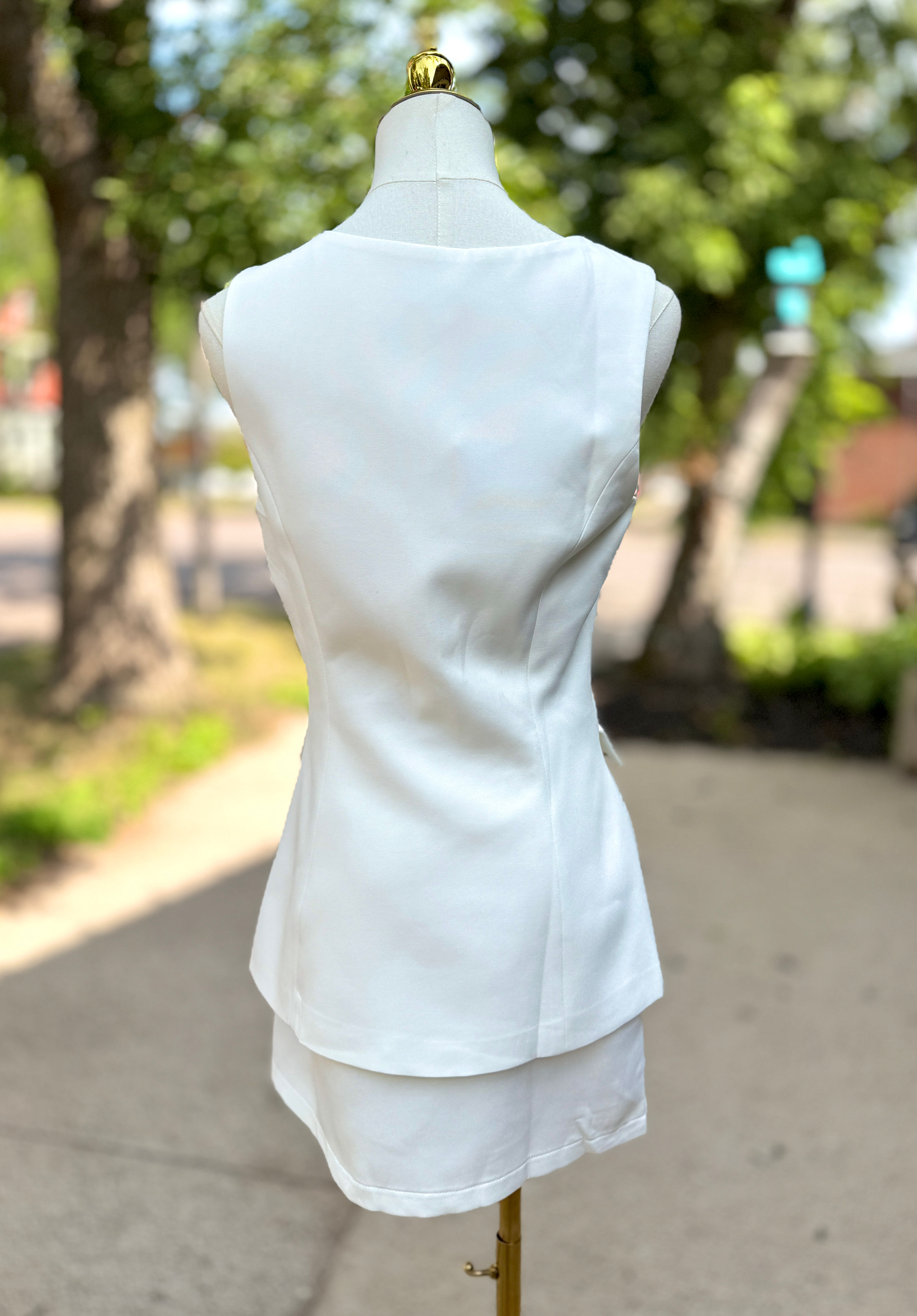 Twofer Sleeveless Romper