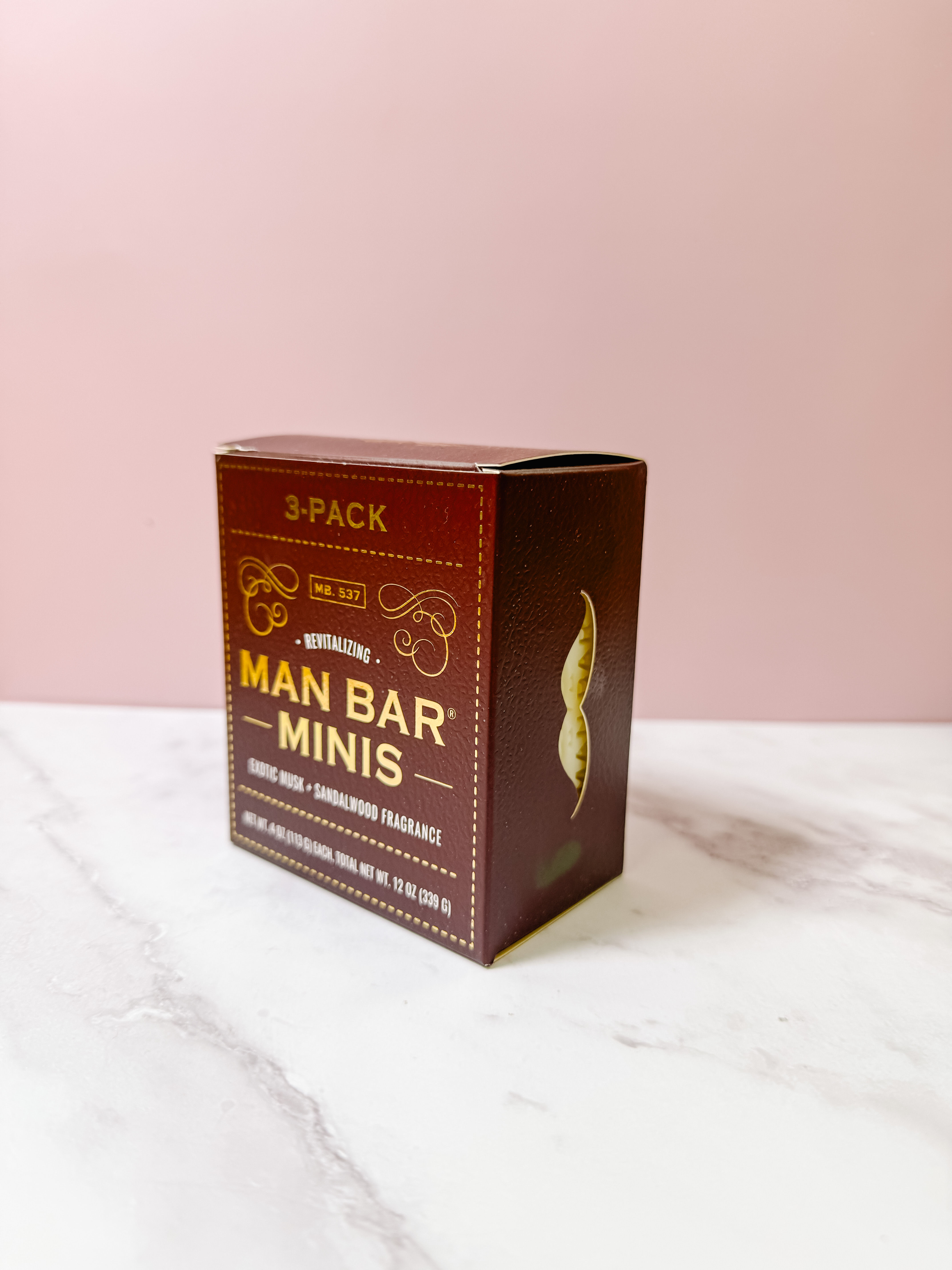 Exotic Musk & Sandalwood Man Bar Soap - Hair and Body Mini 3 Pack