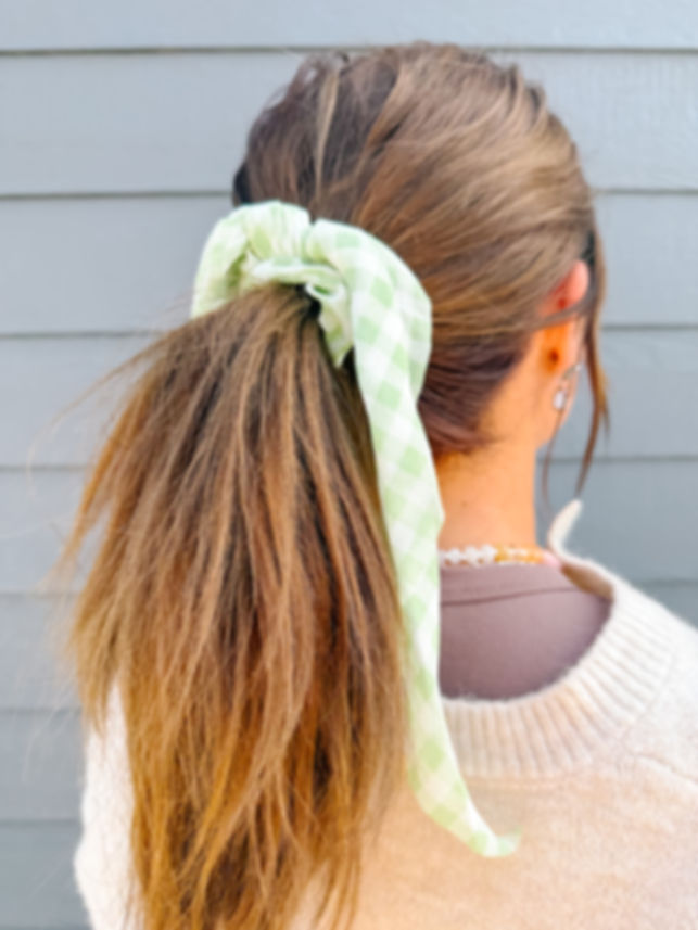 Gingham Print Srunchie