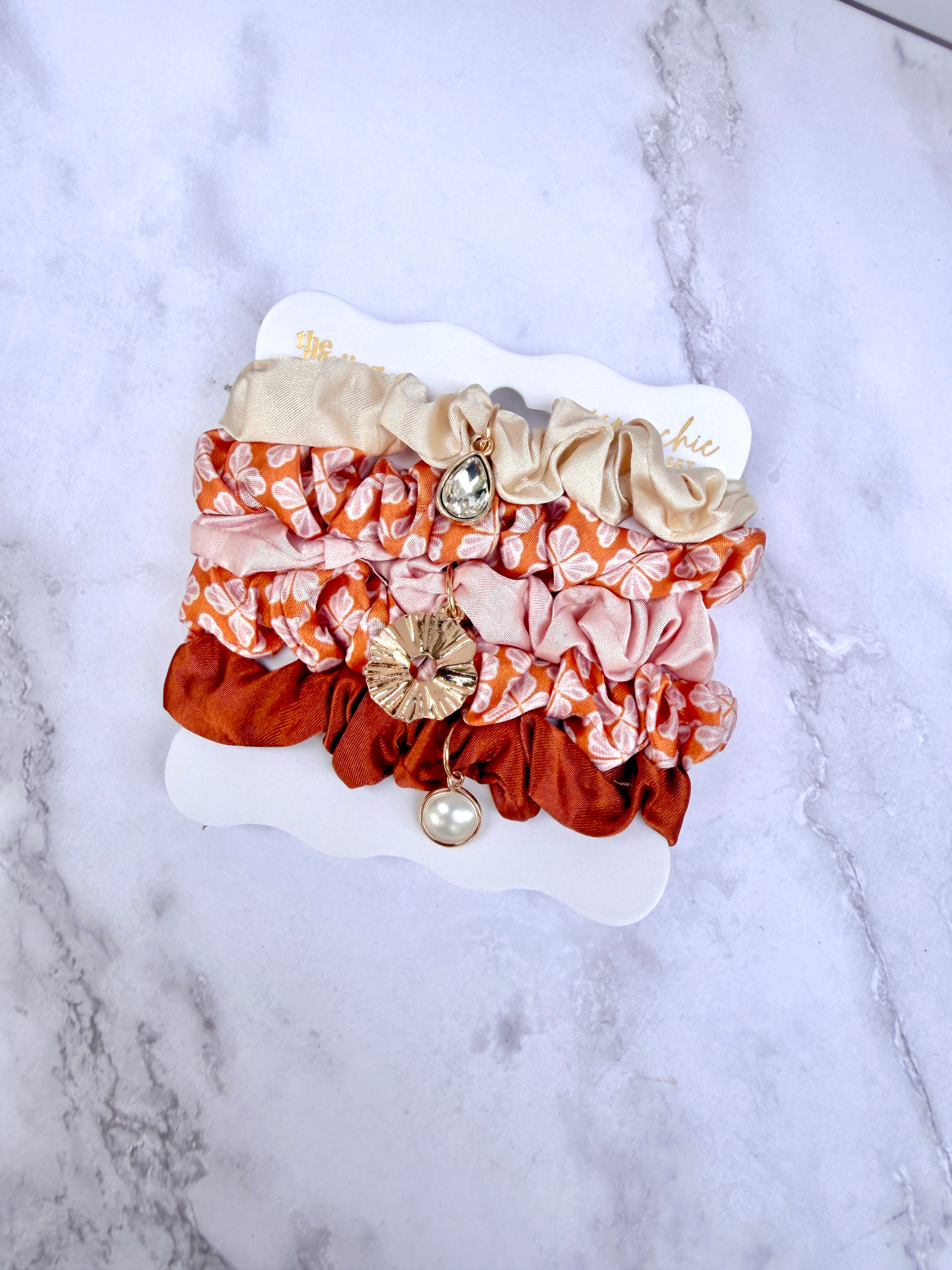 Scrunchie Charm Set-Sienna Spice