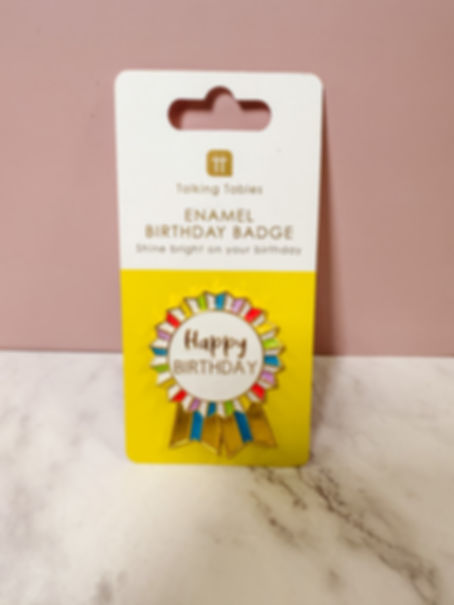 Enamel Happy Birthday Badge | Birthday Party |