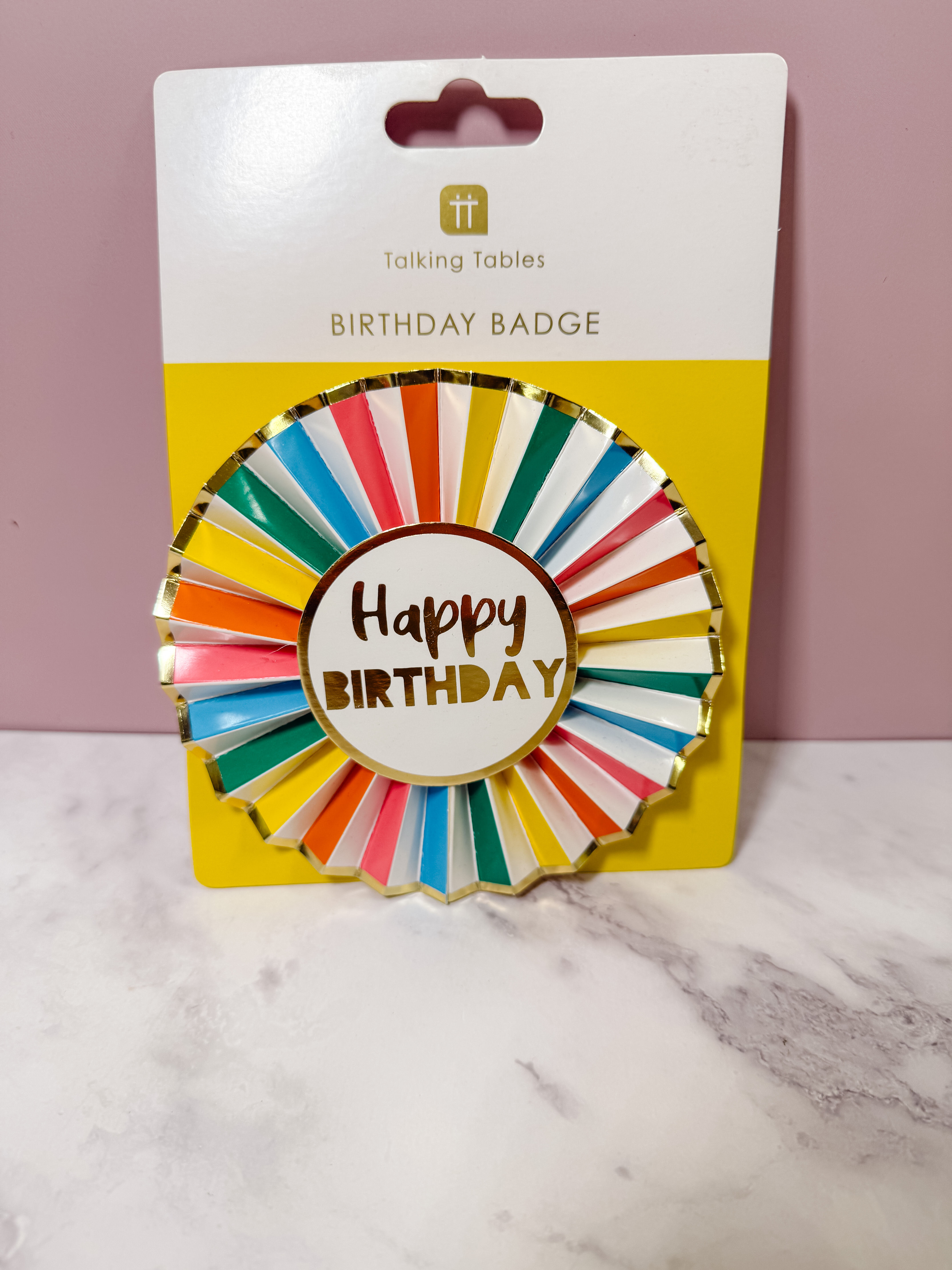 Rainbow Happy Birthday Badge | Birthday Party |