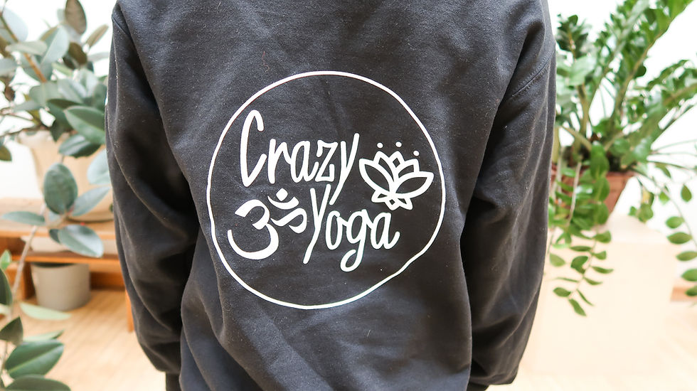 Thumbnail: Black Crazy Yoga Sweatshirt