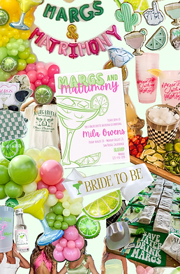 margs and matrimony bachelorette drink theme