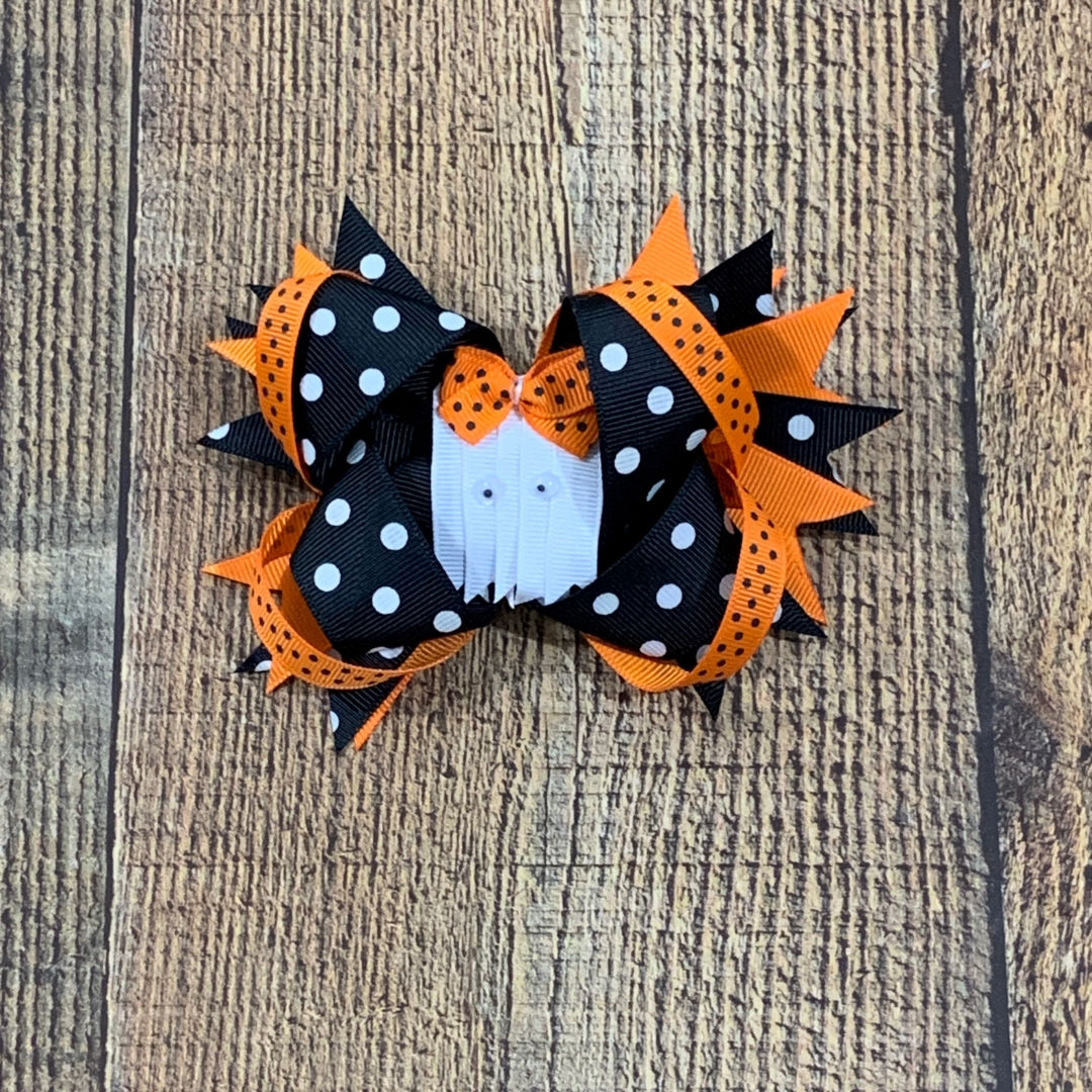 Ghostie Halloween Hair Bow