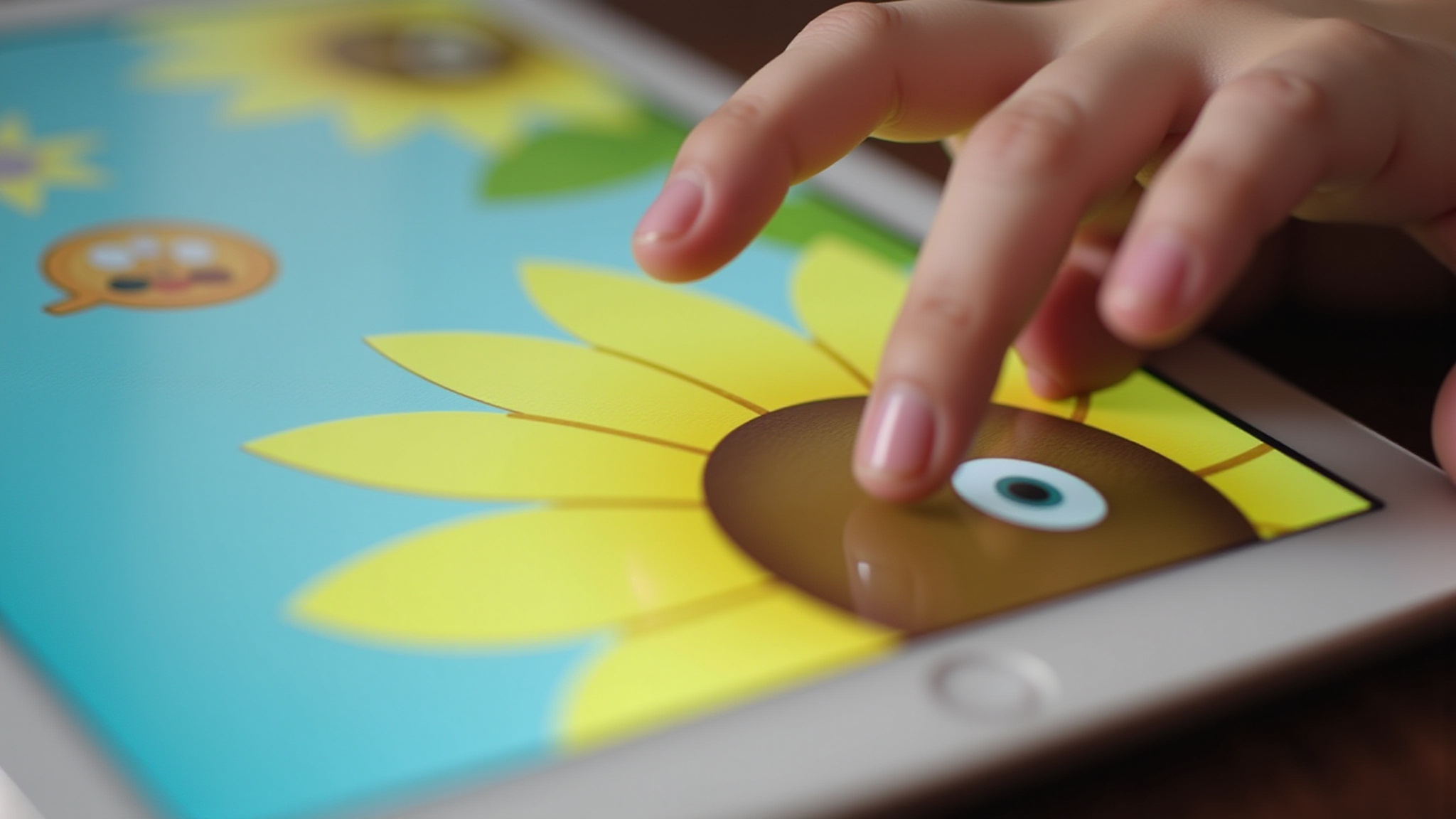 typing on sunflower