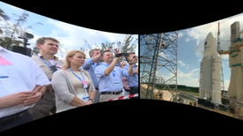 VR experience of the launch of EU satellites