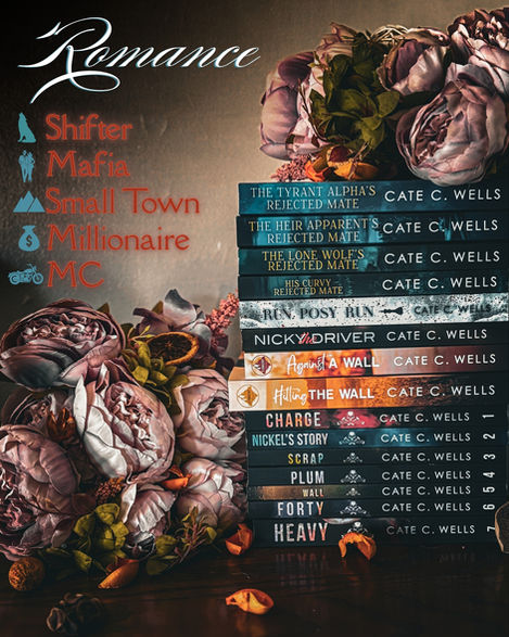 A stack of Cate C Wells's books