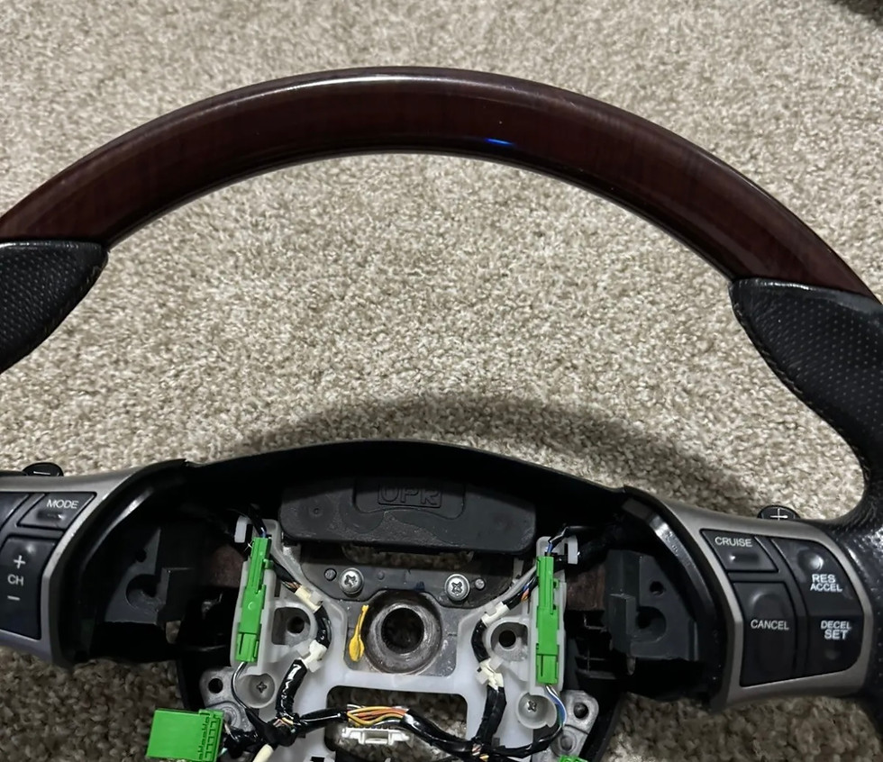 Thumbnail: Black Leather Wood Grain KB1 Steering Wheel (2005-2008 Acura RL or Honda Legend)