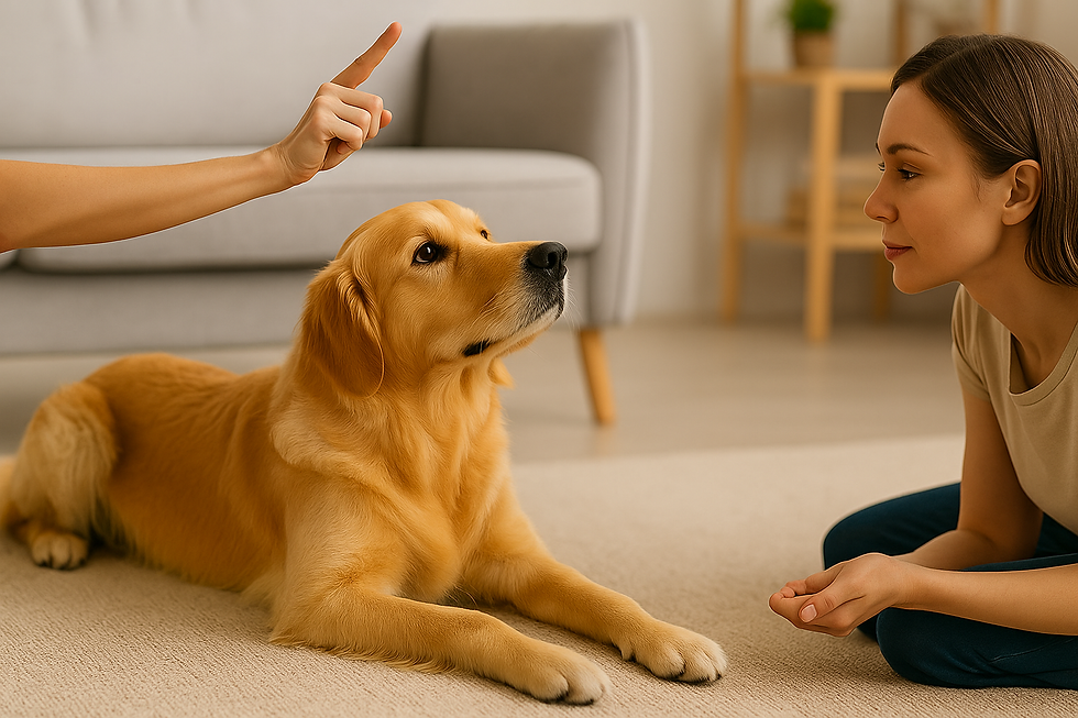 Golden Retriever leert “lig” tijdens positieve hondentraining – rust, focus en vertrouwen volgens Yvonne van der Meer, Hondentrainingen.nl.