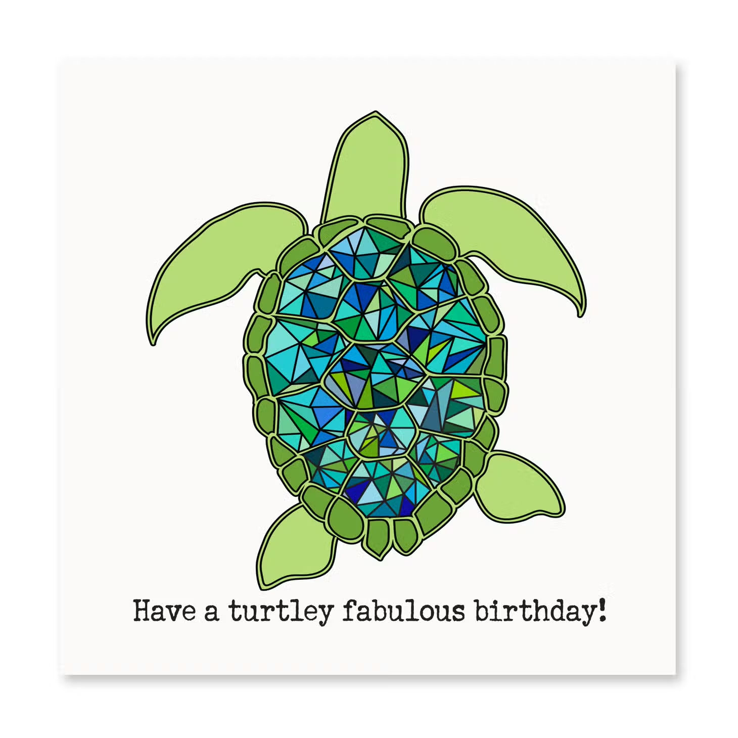 "Turtley Fabulous Birthday" Eco-Friendly Greeting Card