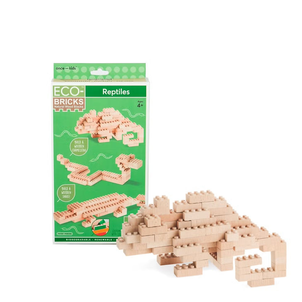 Eco-Bricks™ 3 in 1 Reptiles: FSC-Certified Wooden Blocks for Reptile Enthusiasts