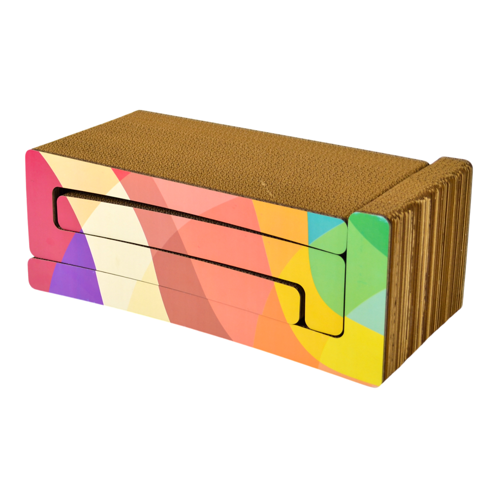 Thumbnail: DUO SHAPE Cardboard Cat Scratcher 44x21x16 cm (RTP2028)