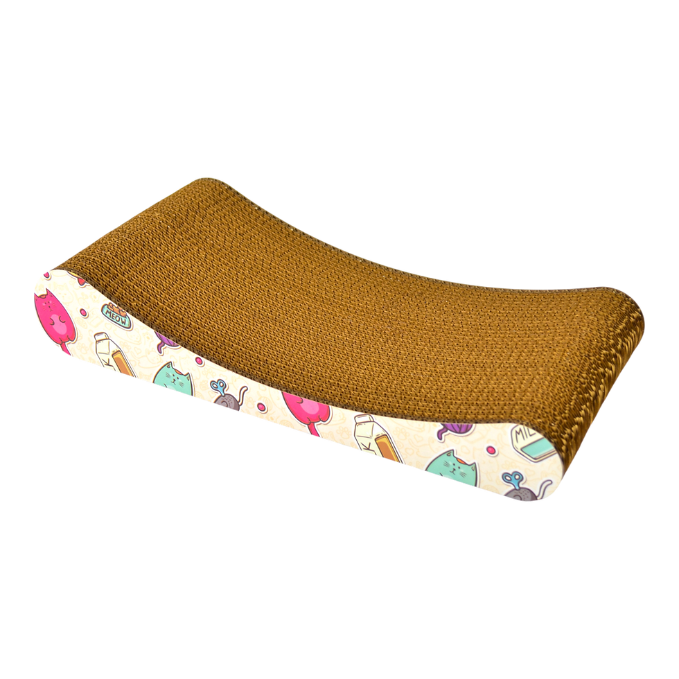 Thumbnail: CURVY Cardboard Cat Scratcher 44x21x8 cm (RTP2018)